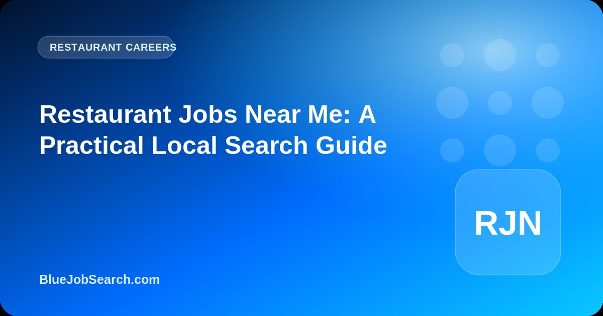 Restaurant Jobs career opportunities